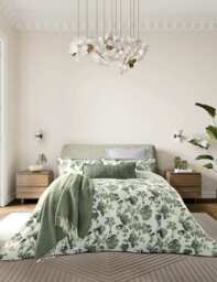 Bedeck of Belfast Pure Cotton Yoko Bedding Set Green Mix