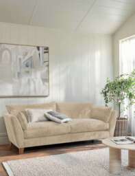 BARKER AND STONEHOUSE Irving Chenille Grand 4 Seater Sofa Neutral