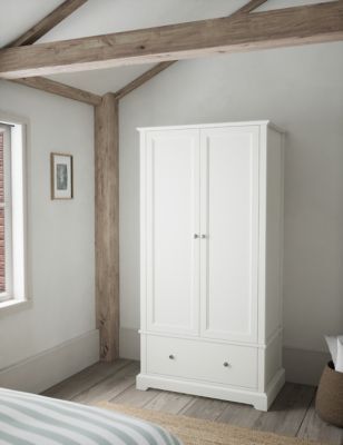 M&S Walton Double Wardrobe - White, White