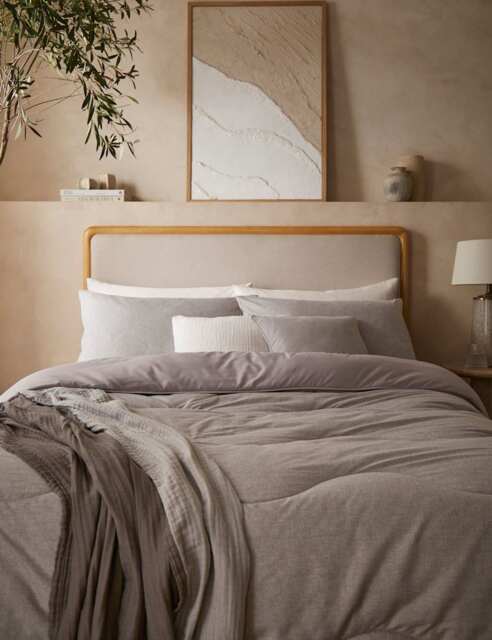 Nightlark Soft Weave 10.5 Tog Coverless Duvet Set Light Grey