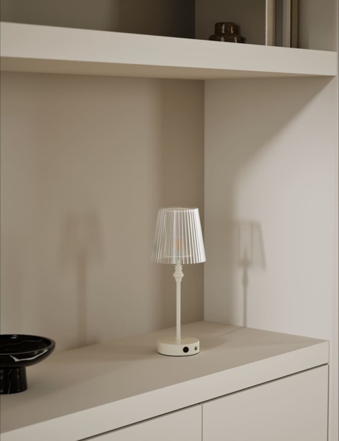 M&S Metal Rechargeable Table Lamp Cream