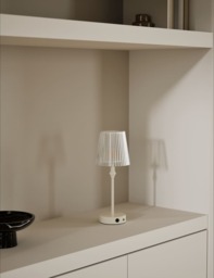 M&S Metal Rechargeable Table Lamp Cream