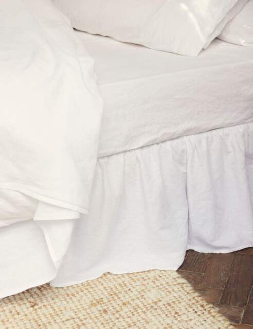 Piglet In Bed Linen Rich Valance Sheet White