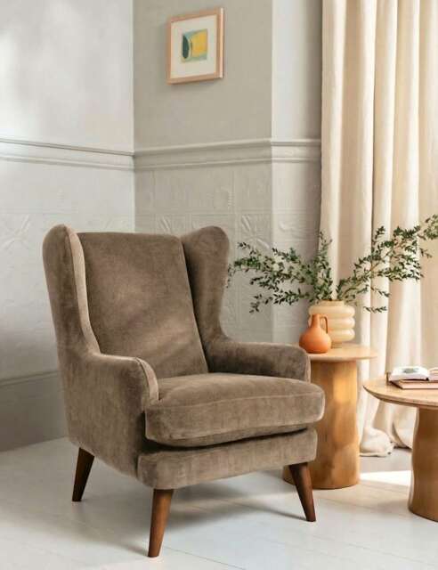 BARKER AND STONEHOUSE Sven Chenille Armchair Taupe