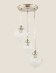 Laura Ashley Whitham Multi-Light Cluster Pendant Light Antique Brass