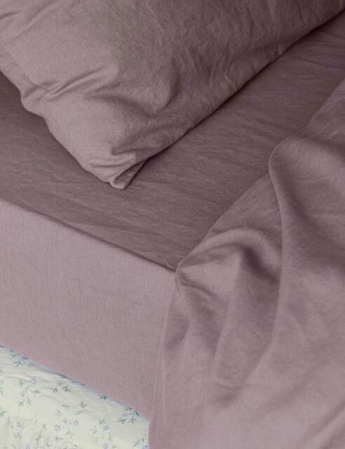 Piglet In Bed Linen Rich Fitted Sheet Purple