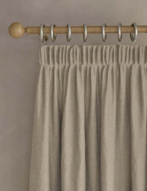 M&S Isabelle Pencil Pleat Blackout Curtains Champagne