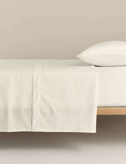 M&S Stay Cool Lyocell Rich Flat Sheet Cream