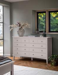 Gallery Direct Hastings Grey 10 Drawer Chest Grey