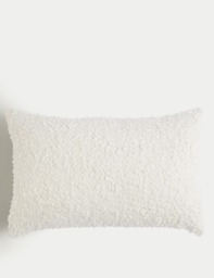 M&S Pure Cotton Boucle Bolster Cushion Cream