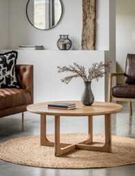Gallery Direct Craft Round Coffee Table Natural
