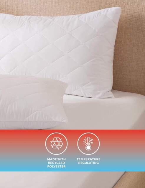 Body Sensor™ 2 Pack Body Temperature Control Pillow Protectors White