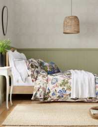 Sanderson Pure Cotton Sateen Fussang Tree Duvet Cover Dark Blue