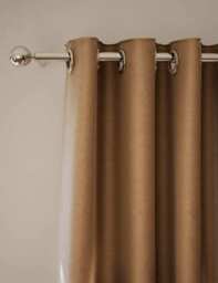 M&S Velvet Eyelet Curtains Bronze