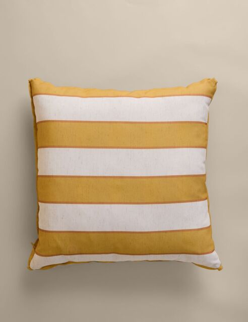 M&S Set of 2 Striped Outdoor Cushions Yellow Mix