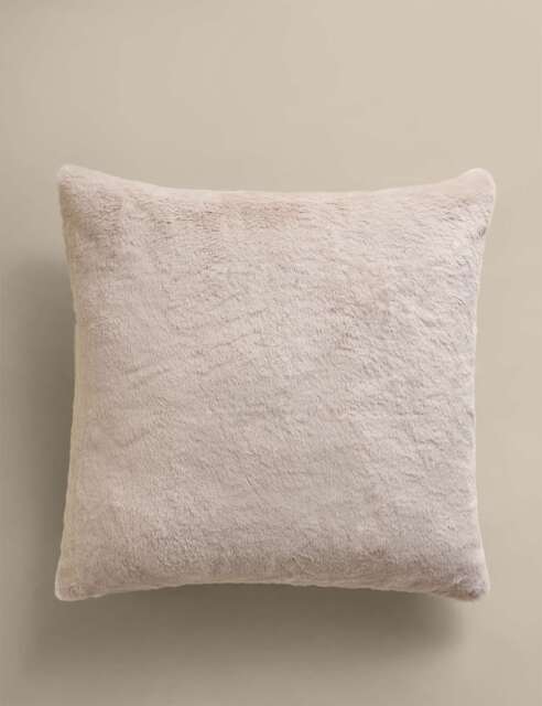 M&S Velvet Supersoft Cushion Neutral