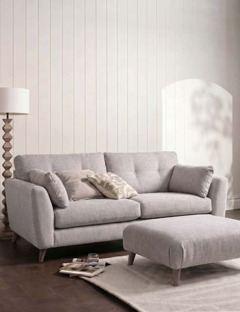 BARKER AND STONEHOUSE Ellis Footstool Light Grey