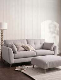 BARKER AND STONEHOUSE Ellis Footstool Light Grey
