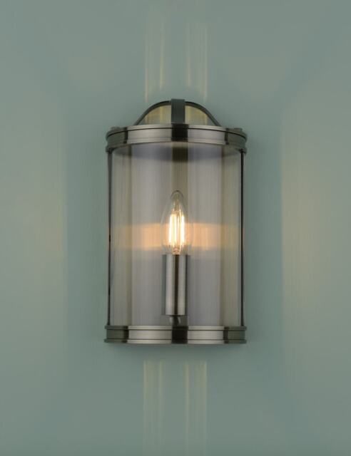 Laura Ashley Harrington Metal Flush Wall Light Antique Brass