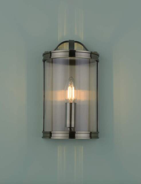 Laura Ashley Harrington Metal Flush Wall Light Antique Brass