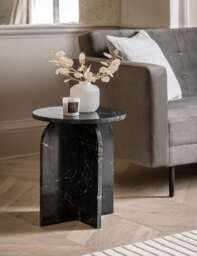 Gallery Direct Amalfi Round Side Table Black