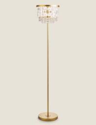 Laura Ashley Rhosill Faceted Glass Floor Lamp Antique Brass