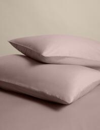 M&S 2 Pack Cotton Rich Pillowcases Blush Pink