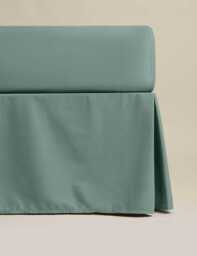 M&S Pure Egyptian Cotton Valance Sheet Smokey Green