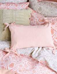 Laura Ashley Cotton Rich Striped Bolster Cushion Pink Mix