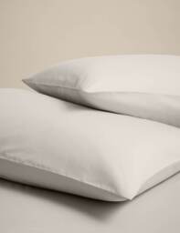 M&S 2 Pack Cotton Rich Pillowcases Linen