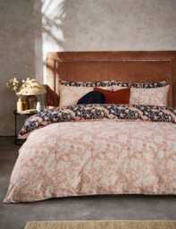 William Morris At Home Set of 2 Pure Cotton Wild Tulip Pillowcases Copper