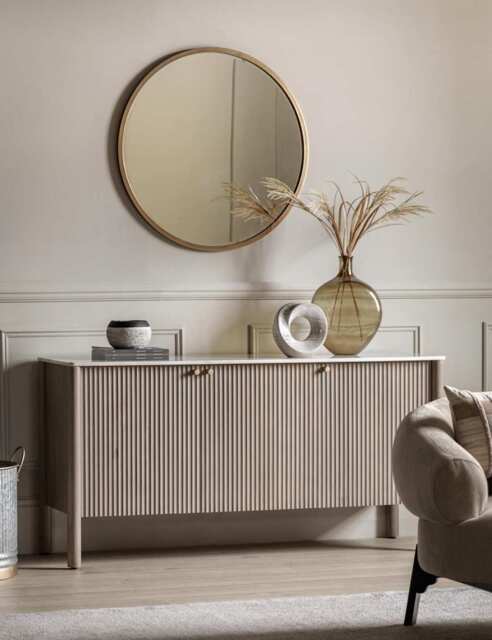 Gallery Direct Marmo 3 Door Sideboard Grey