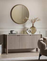 Gallery Direct Marmo 3 Door Sideboard Grey