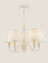 Laura Ashley Ellis Five Arm Pendant Light Cream