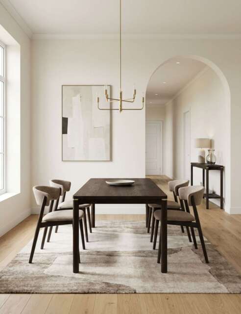 Royalcraft Arka Dark Wood Dining Table Natural