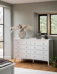 Gallery Direct Hastings White 10 Drawer Chest Soft White