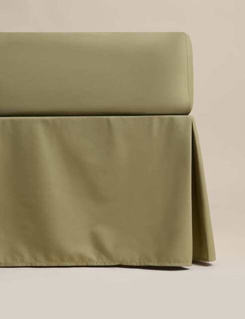 M&S Pure Egyptian Cotton Valance Sheet Fern