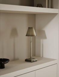 M&S Rechargeable Metal Table Lamp Antique Brass