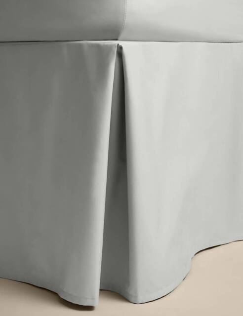 M&S Pure Egyptian Cotton Valance Sheet Dove