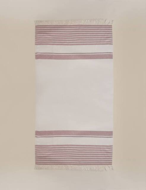 M&S Pure Cotton Hammam Beach Towel Brown Mix