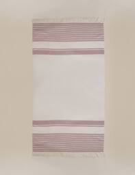 M&S Pure Cotton Hammam Beach Towel Brown Mix