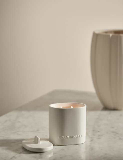 M&S X Kelly Hoppen No. 1 Fragrance Lidded Ceramic Candle 400g White Mix