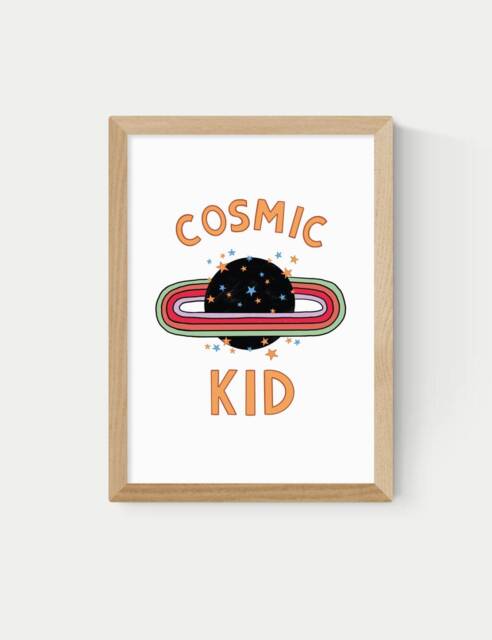 East End Prints Cosmic Kid Framed Art Natural