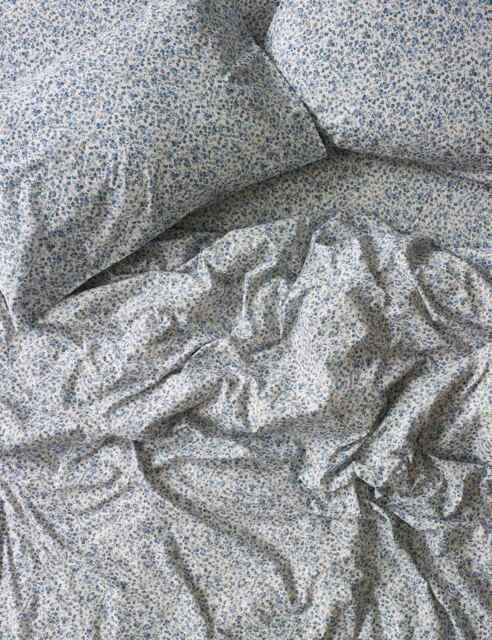 Piglet In Bed Pure Cotton Mini Meadow Duvet Cover Blue Mix