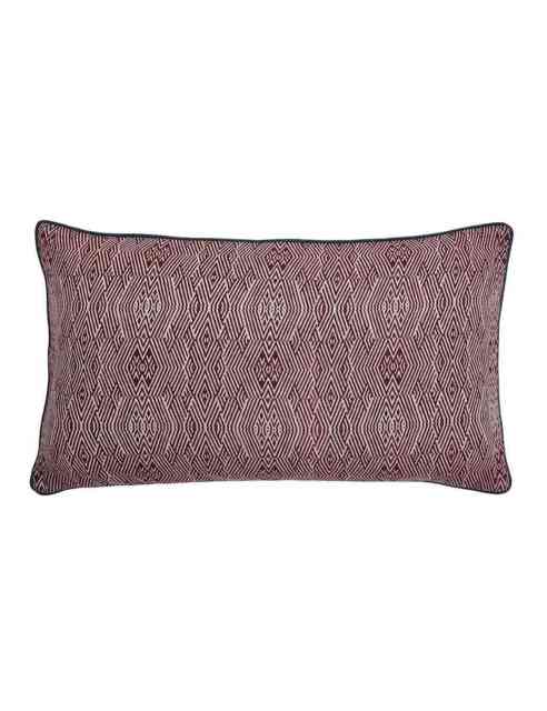 Bedeck of Belfast Katara/Umma Pure Cotton Geometric Cushion Burgundy