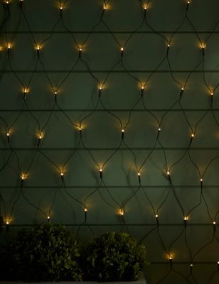 M&S Outdoor Solar Net Lights - White, White
