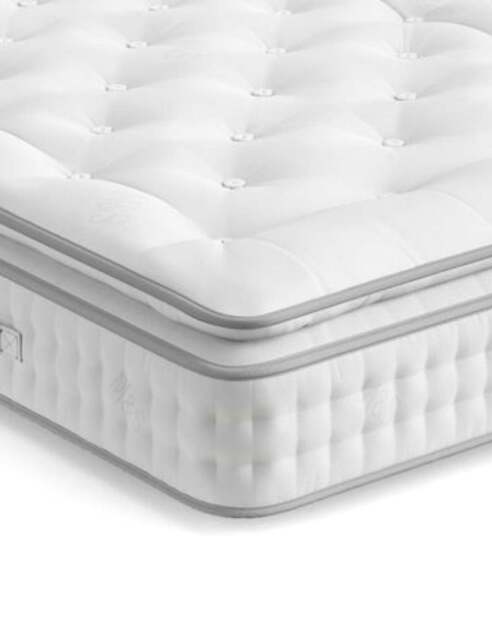 M&S 2500 Luxury British Wool Pocket Spring Medium Pillowtop Mattress White