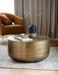 Gallery Direct Ashta Round Coffee Table Brown Mix