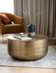 Gallery Direct Ashta Round Coffee Table Brown Mix
