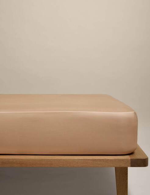M&S Egyptian Cotton 400 Thread Count Silky Deep Fitted Sheet Biscuit
